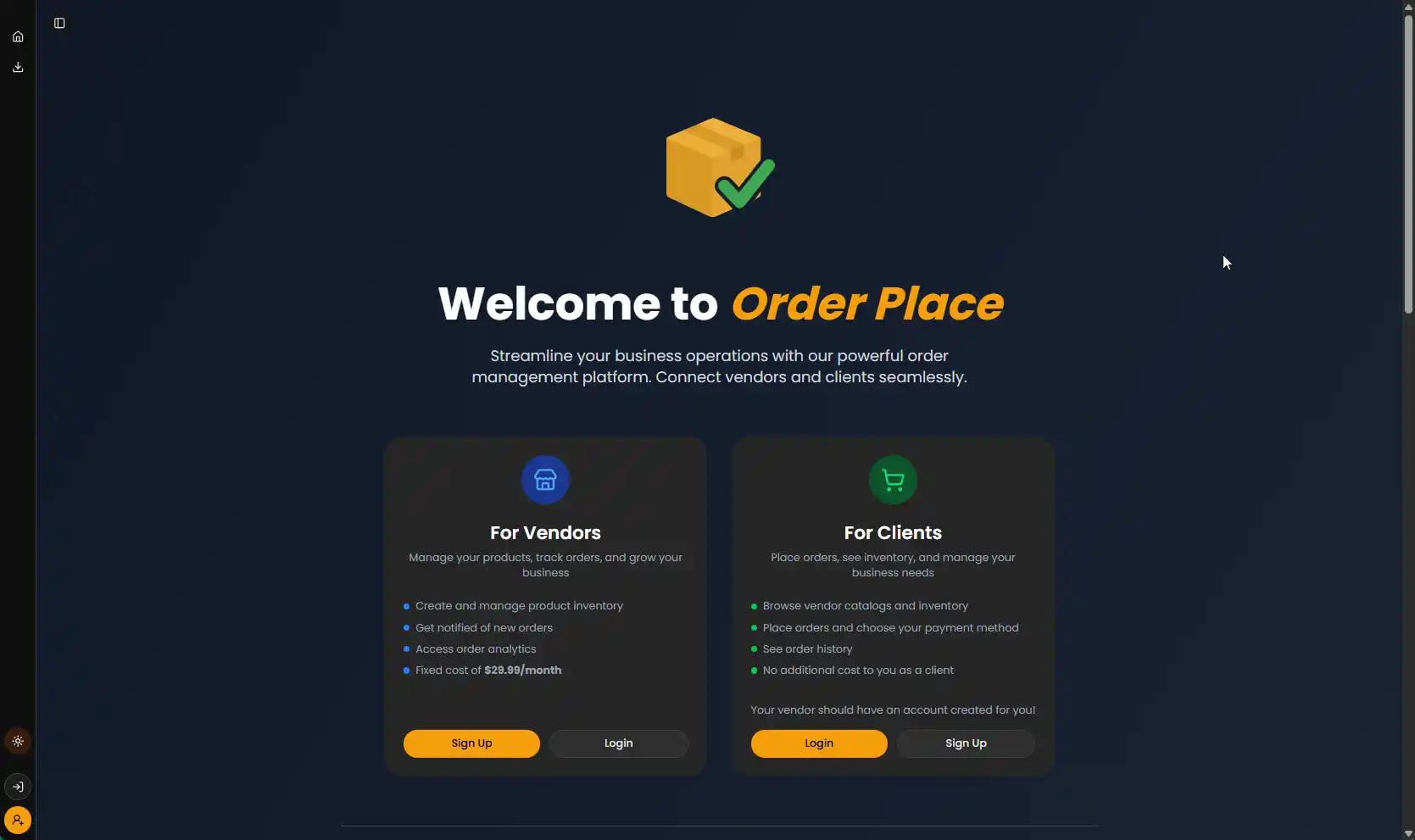 Order Place